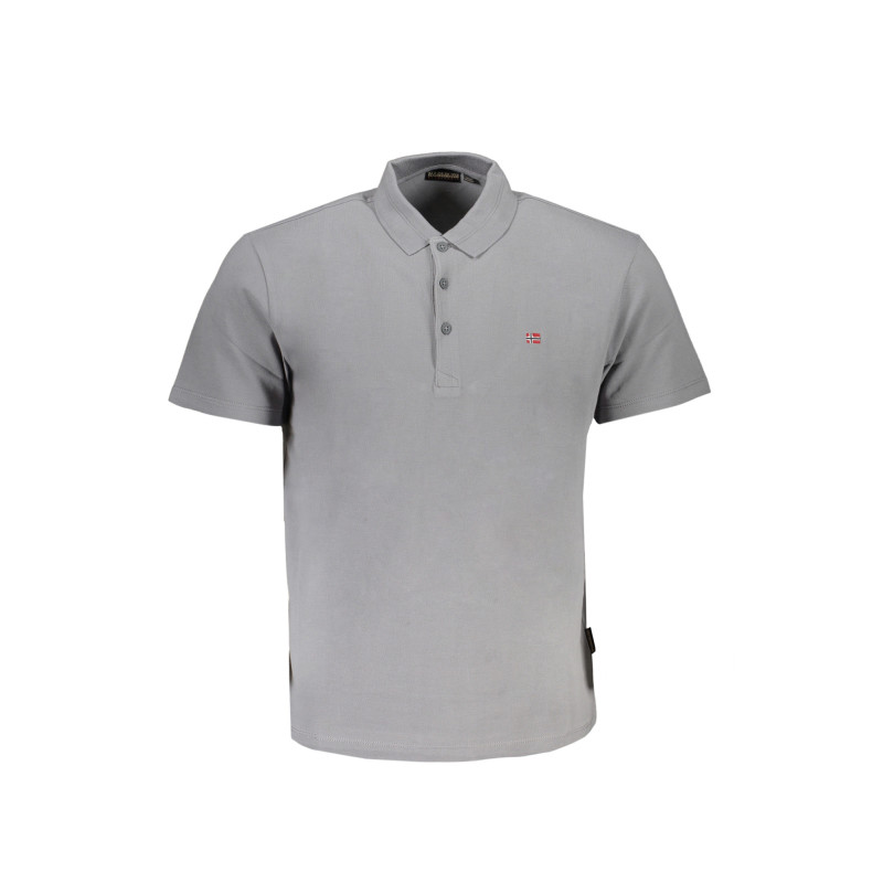 NAPAPIJRI POLO HOMME GRIS À MANCHES COURTES