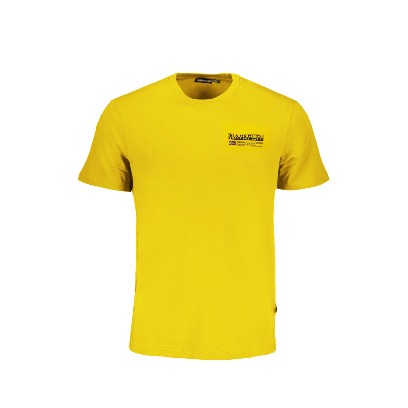 NAPAPIJRI YELLOW MEN'S SHORT SLEEVED T-SHIRT