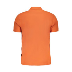 NAPAPIJRI MEN'S ORANGE SHORT SLEEVED POLO SHIRT