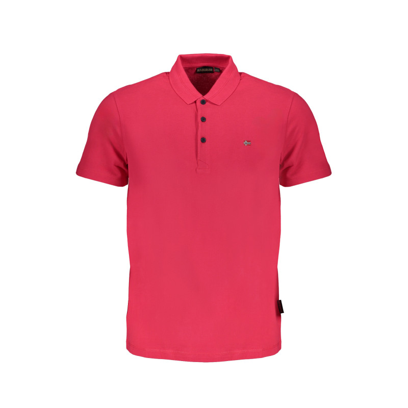 NAPAPIJRI POLO MANCHES COURTES HOMME ROSE