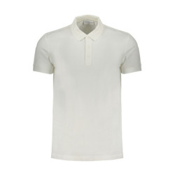 CALVIN KLEIN MEN'S WHITE SHORT SLEEVE POLO SHIRT