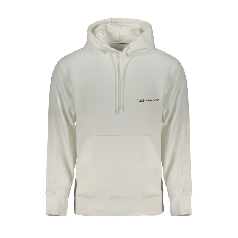 CALVIN KLEIN MEN'S WHITE ZIPLESS SWEATSHIRT