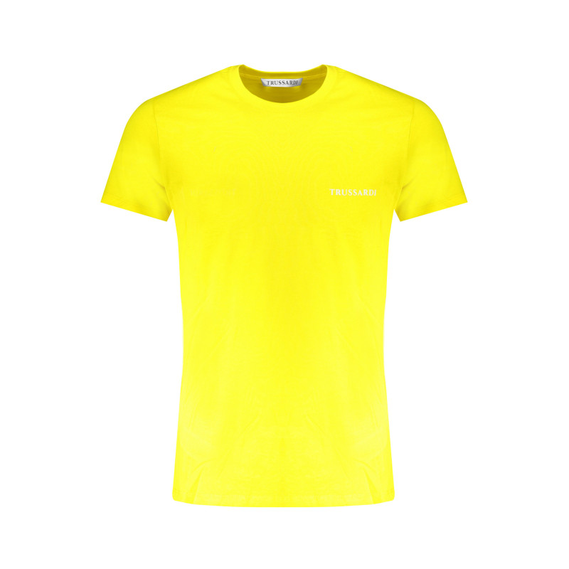 TRUSSARDI YELLOW MEN'S SHORT SLEEVED T-SHIRT