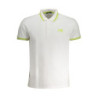 POLO HOMME CAVALLI CLASS BLANC MANCHES COURTES