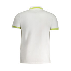 CAVALLI CLASS MEN'S WHITE SHORT SLEEVED POLO SHIRT