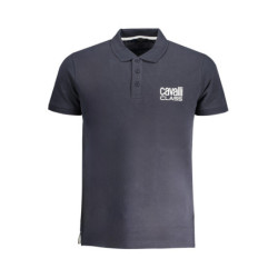 CAVALLI CLASS MEN'S SHORT SLEEVED POLO SHIRT BLUE