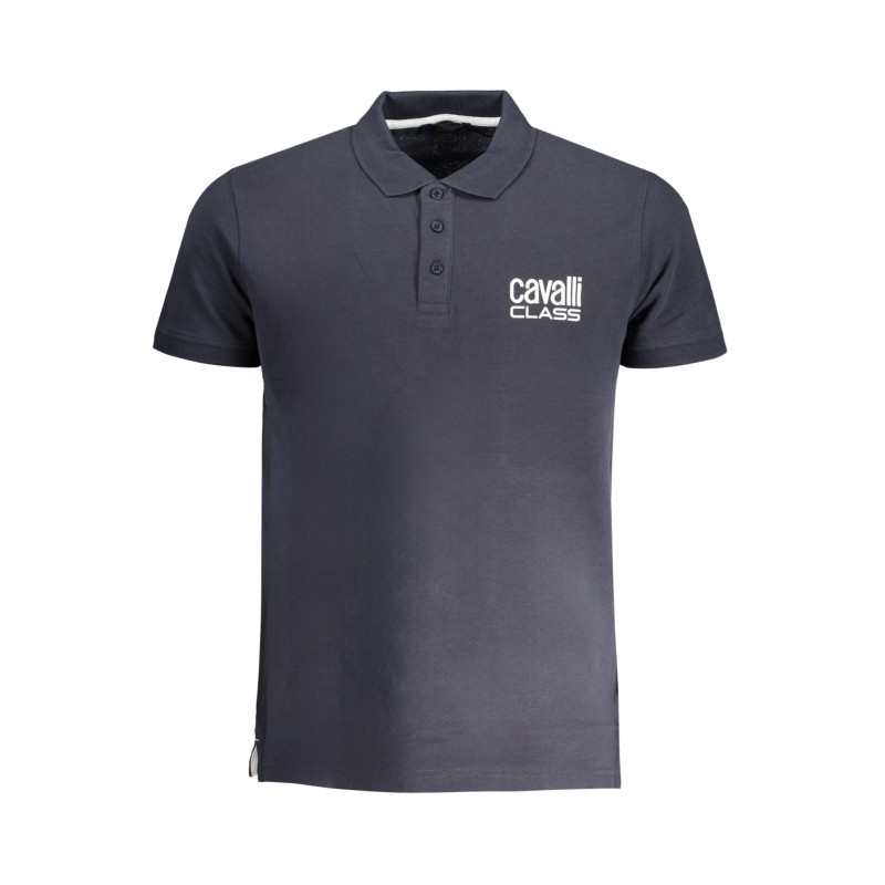 CAVALLI CLASS MEN'S SHORT SLEEVED POLO SHIRT BLUE