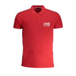 CAVALLI CLASS MEN'S SHORT SLEEVED POLO SHIRT RED