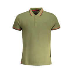 CAVALLI CLASS MEN'S GREEN SHORT SLEEVED POLO SHIRT