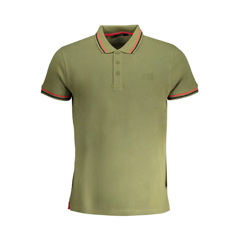 POLO HOMME CAVALLI CLASS VERT MANCHES COURTES