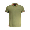 CAVALLI CLASS MEN'S GREEN SHORT SLEEVED POLO SHIRT