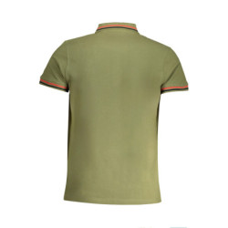 CAVALLI CLASS MEN'S GREEN SHORT SLEEVED POLO SHIRT