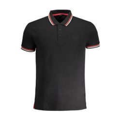 CAVALLI CLASS MEN'S SHORT SLEEVED POLO SHIRT BLACK