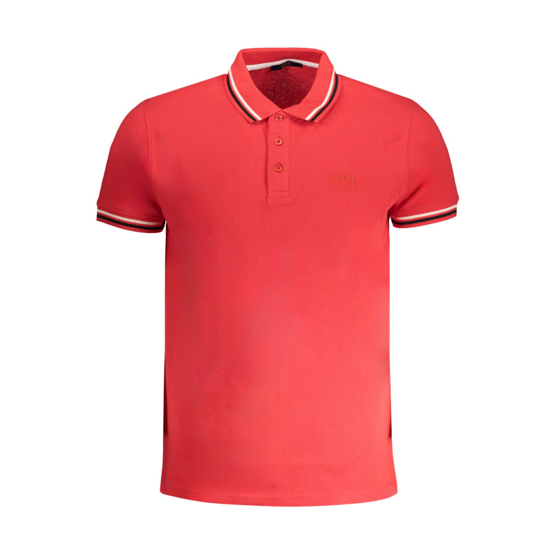 CAVALLI CLASS MEN'S SHORT SLEEVED POLO SHIRT RED