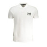 POLO HOMME CAVALLI CLASS BLANC MANCHES COURTES