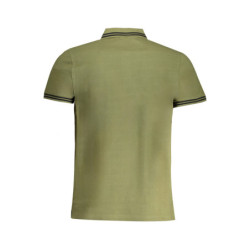 CAVALLI CLASS MEN'S GREEN SHORT SLEEVED POLO SHIRT