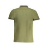 CAVALLI CLASS MEN'S GREEN SHORT SLEEVED POLO SHIRT