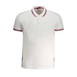 CAVALLI CLASS MEN'S WHITE SHORT SLEEVED POLO SHIRT