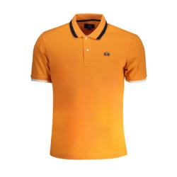 LA MARTINA MEN'S ORANGE SHORT SLEEVED POLO SHIRT