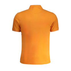 LA MARTINA MEN'S ORANGE SHORT SLEEVED POLO SHIRT