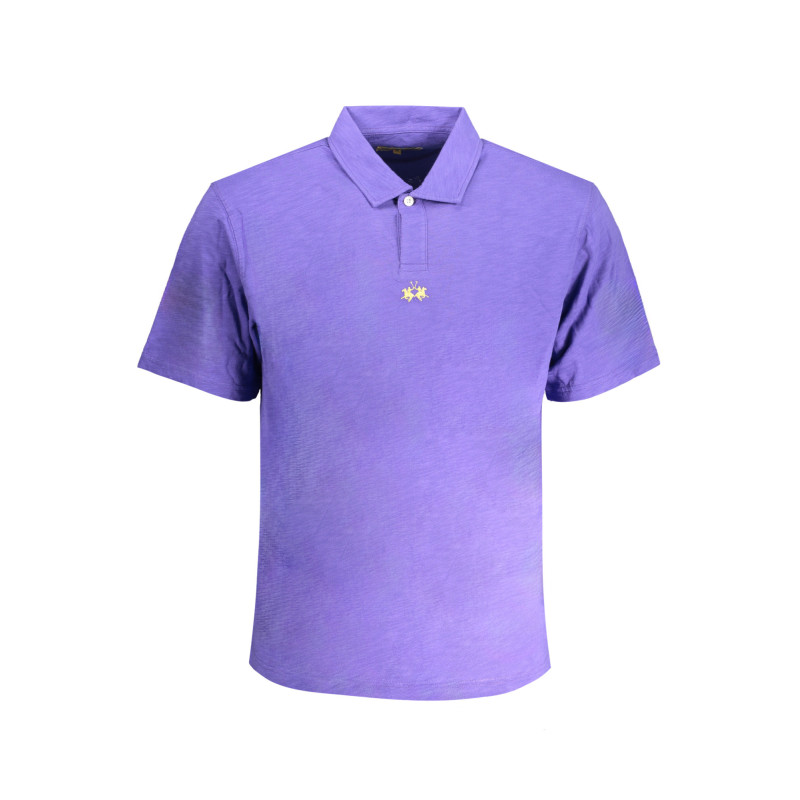 LA MARTINA PURPLE MEN'S SHORT SLEEVED POLO SHIRT