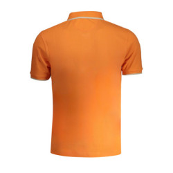 LA MARTINA MEN'S ORANGE SHORT SLEEVED POLO SHIRT