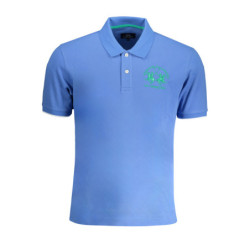 LA MARTINA MEN'S BLUE SHORT SLEEVED POLO SHIRT