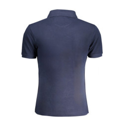 POLO HOMME LA MARTINA BLEU À MANCHES COURTES