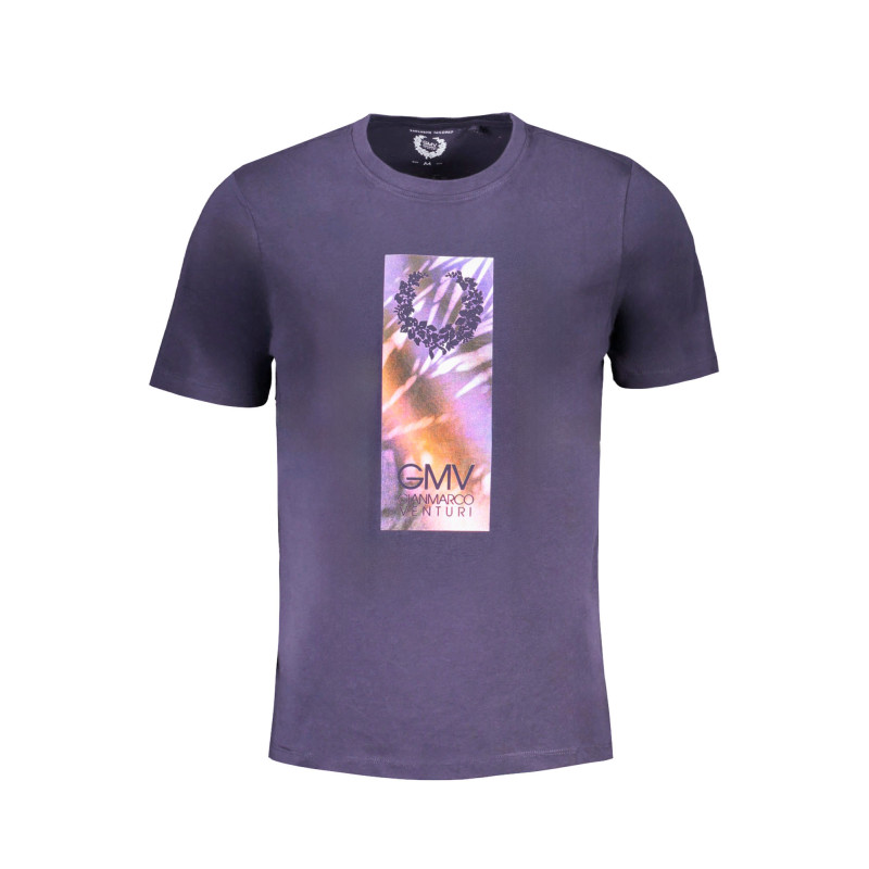 GIAN MARCO VENTURI MEN'S SHORT SLEEVED T-SHIRT BLUE