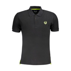GIAN MARCO VENTURI MEN'S BLACK SHORT SLEEVED POLO SHIRT