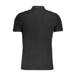 GIAN MARCO VENTURI MEN'S BLACK SHORT SLEEVED POLO SHIRT