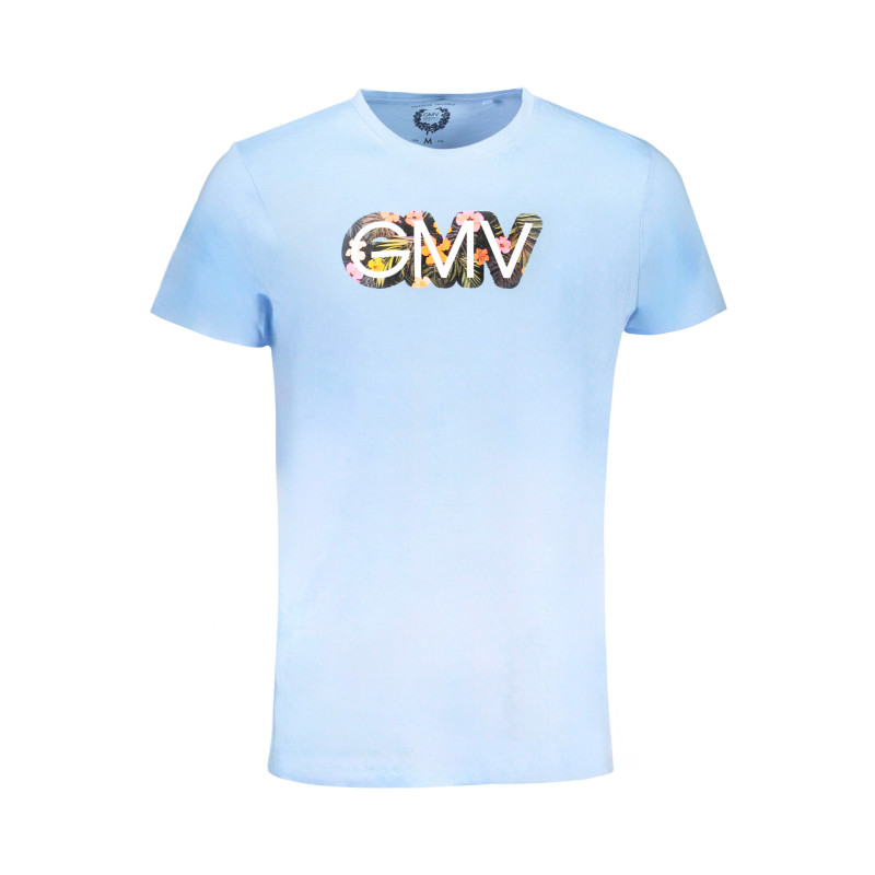 GIAN MARCO VENTURI MEN'S SHORT SLEEVED T-SHIRT BLUE