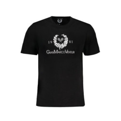 GIAN MARCO VENTURI MEN'S SHORT SLEEVED T-SHIRT BLACK