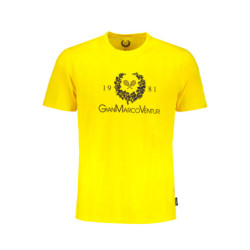 GIAN MARCO VENTURI YELLOW MEN'S SHORT SLEEVED T-SHIRT