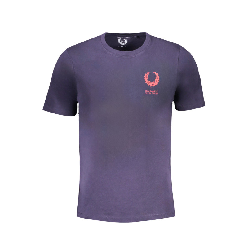 GIAN MARCO VENTURI MEN'S SHORT SLEEVED T-SHIRT BLUE