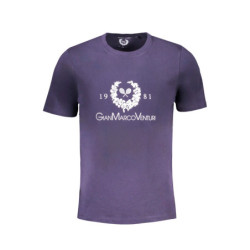GIAN MARCO VENTURI MEN'S SHORT SLEEVED T-SHIRT BLUE