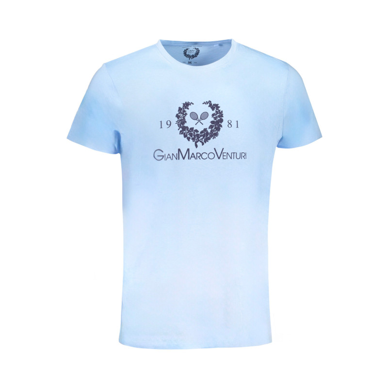GIAN MARCO VENTURI MEN'S SHORT SLEEVED T-SHIRT BLUE