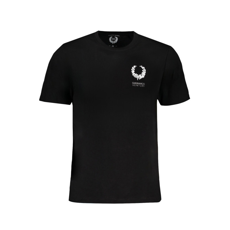 GIAN MARCO VENTURI MEN'S SHORT SLEEVED T-SHIRT BLACK