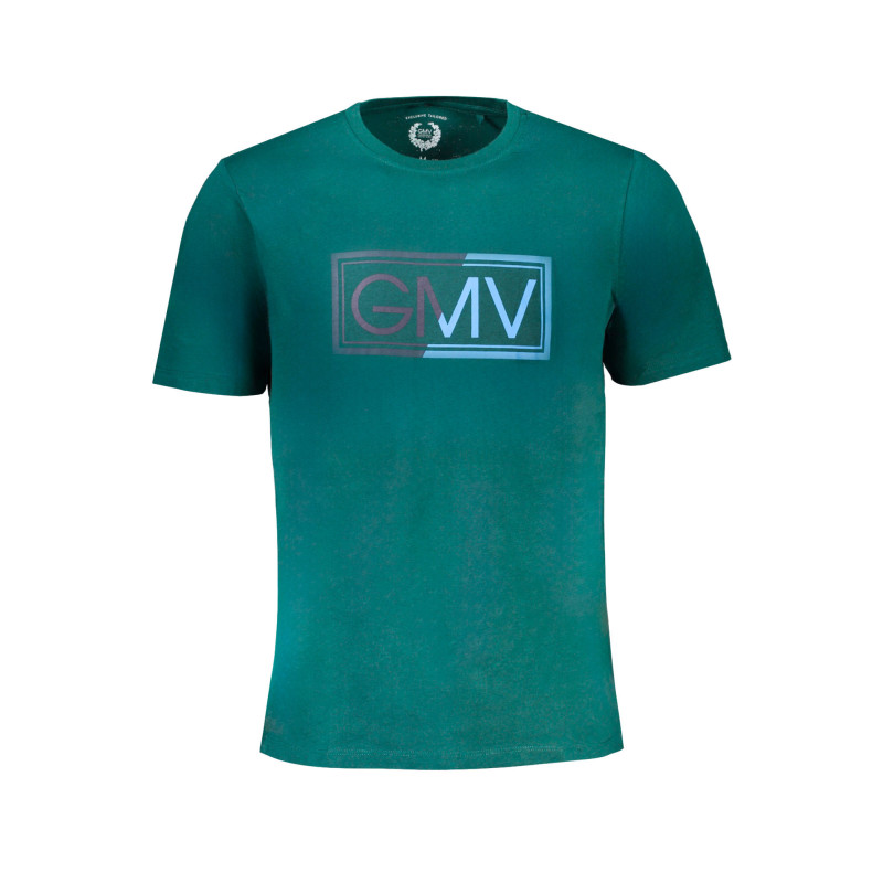 GIAN MARCO VENTURI GREEN MEN'S SHORT SLEEVED T-SHIRT