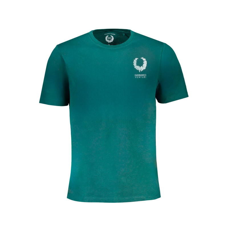 GIAN MARCO VENTURI GREEN MEN'S SHORT SLEEVED T-SHIRT
