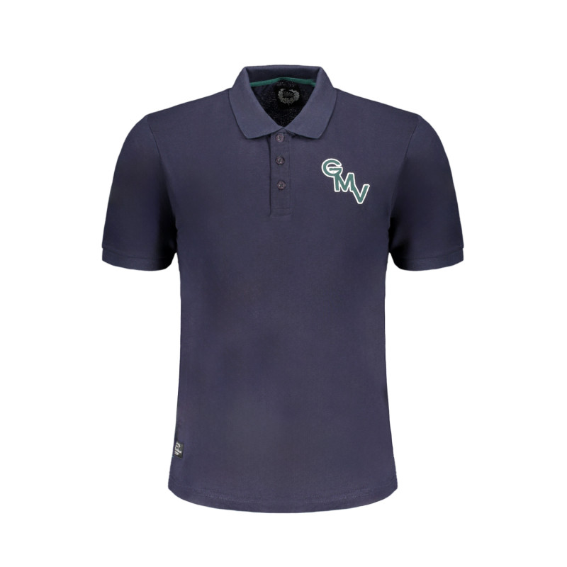GIAN MARCO VENTURI MEN'S SHORT SLEEVED POLO SHIRT BLUE