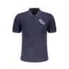 GIAN MARCO VENTURI MEN'S SHORT SLEEVED POLO SHIRT BLUE