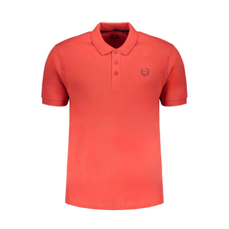 GIAN MARCO VENTURI MEN'S RED SHORT SLEEVED POLO SHIRT