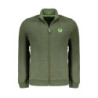 GIAN MARCO VENTURI MEN'S GREEN ZIP SWEATSHIRT