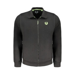 GIAN MARCO VENTURI MEN'S BLACK ZIP SWEATSHIRT