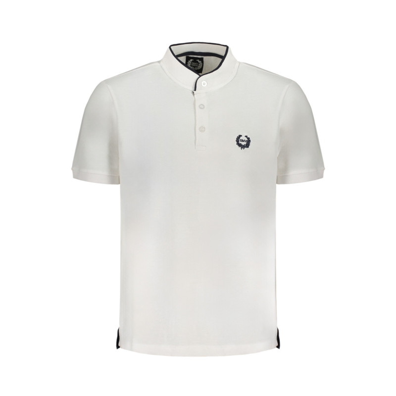 GIAN MARCO VENTURI MEN'S WHITE SHORT SLEEVED POLO SHIRT