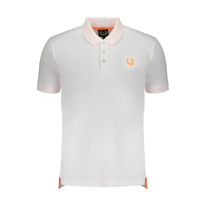 GIAN MARCO VENTURI MEN'S WHITE SHORT SLEEVED POLO SHIRT