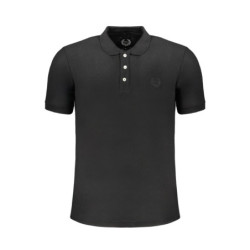 POLO NOIR À MANCHES COURTES POUR HOMME GIAN MARCO VENTURI