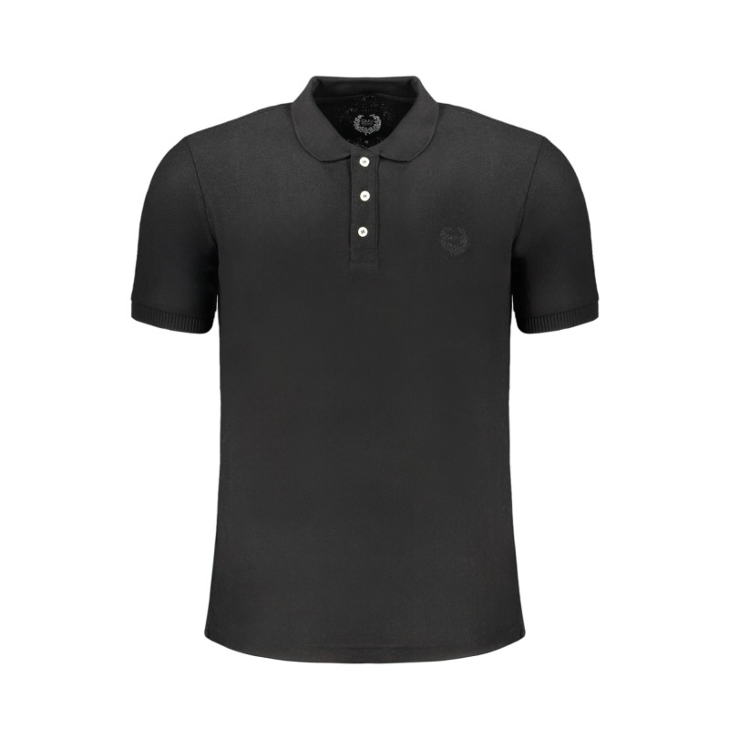 POLO NOIR À MANCHES COURTES POUR HOMME GIAN MARCO VENTURI