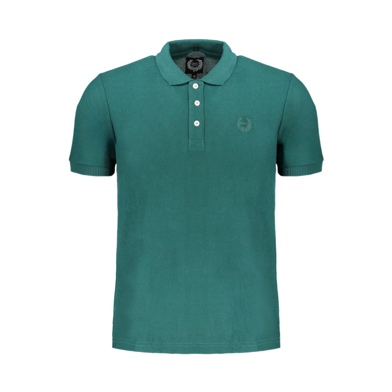 GIAN MARCO VENTURI GREEN MEN'S SHORT SLEEVED POLO SHIRT
